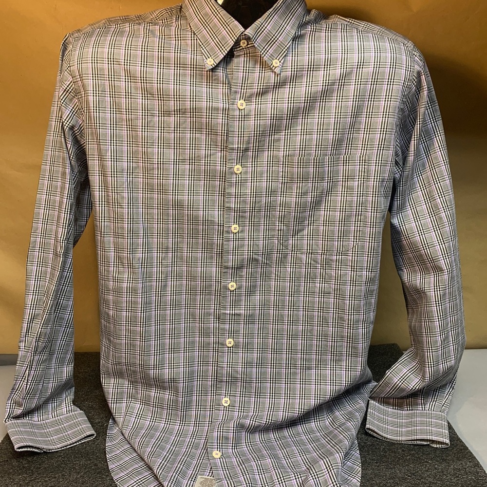 Peter Millar Large Plaid Long Sleeve Multicolored Shirt